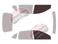 Gabarit vitrage - kit vitres avant - Nissan Almera (2) Tino 5 portes (2000 - 2007)