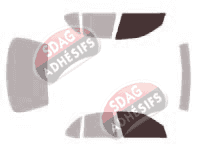 Gabarit vitrage - kit vitres avant - Nissan Altima (1) Berline 4 portes (1992 - 1997)