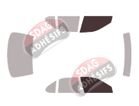 Gabarit vitrage - kit vitres avant - Nissan Altima (2) Berline 4 portes (1998 - 2001)