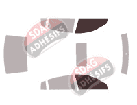 Gabarit vitrage - kit vitres avant - Nissan Altima (3) Berline 4 portes (2001 - 2006)