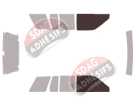 Gabarit vitrage - kit vitres avant - Nissan Pathfinder (1) 5 portes (1987 - 1995)