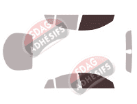 Gabarit vitrage - kit vitres avant - Nissan Primera (3) 5 portes (2002 - 2008)