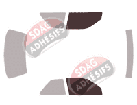 Gabarit vitrage - kit vitres avant - Nissan Sentra (3) Coupé 2 portes (1991 - 1994)