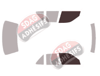 Gabarit vitrage - kit vitres avant - Nissan Sentra (3) Berline 4 portes (1991 - 1994)