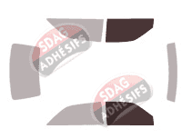 Gabarit vitrage - kit vitres avant - Opel Astra (F) 3 portes (1991 - 1998) Gabarit vitrage - kit vitres avant - Opel Astra (F) 3 portes (1991 - 1998)