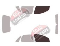 Gabarit vitrage - kit vitres avant - Opel Corsa (C) 5 portes (2000 - 2006)