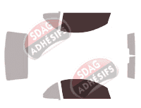 Gabarit vitrage - kit vitres avant - Peugeot 206 (1) CC Cabriolet 2 portes (2000 - 2008) Gabarit vitrage - kit vitres avant - Peugeot 206 (1) CC Cabriolet 2 portes (2000 - 2008)