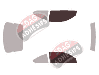 Gabarit vitrage - kit vitres avant - Pontiac Grand Am (5) Coupé 2 portes (1999 - 2006)