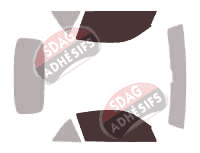 Gabarit vitrage - kit vitres avant - Porsche 911 (5) Cabriolet 2 portes (1998 - 2005)