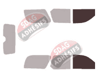 Gabarit vitrage - kit vitres avant - Cadillac Escalade (3) 5 portes (2006 - 2014)