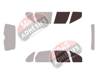 Gabarit vitrage - kit vitres avant - Renault Scenic (1) 5 portes (1996 - 2003) Gabarit vitrage - kit vitres avant - Renault Scenic (1) 5 portes (1996 - 2003)