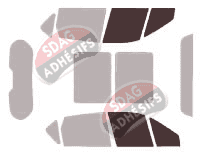 Gabarit vitrage - kit vitres avant - Renault Scenic (2) Court 5 portes (2003 - 2009) Gabarit vitrage - kit vitres avant - Renault Scenic (2) Court 5 portes (2003 - 2009)