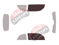 Gabarit vitrage - kit vitres avant - Saab 9000 Cabriolet 2 portes (1986 - 1994)