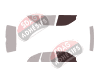 Gabarit vitrage - kit vitres avant - Seat Ibiza (2) 5 portes (1999 - 2002)