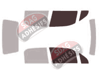 Gabarit vitrage - kit vitres avant - Chevrolet Matiz 5 portes (1998 - 2005)