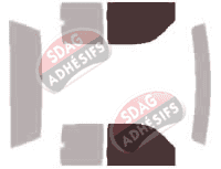 Gabarit vitrage - kit vitres avant - Chevrolet 1500-2500-3500 (1) Extended Cab Pick-up 2 portes (1998 - 2007)