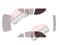 Gabarit vitrage - kit vitres avant - Toyota Corolla (7) Berline 4 portes (1993 - 1997)