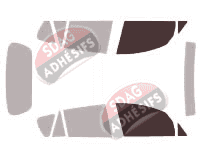 Gabarit vitrage - kit vitres avant - Toyota Corolla (2) Verso 5 portes (2001 - 2006)