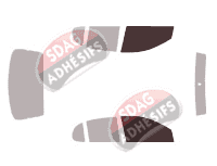 Gabarit vitrage - kit vitres avant - Toyota Echo Berline 4 portes (1999 - 2005)