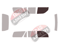 Gabarit vitrage - kit vitres avant - Toyota Hilux (6) Surf 5 portes (1997 - 2005)
