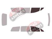 Gabarit vitrage - kit vitres avant - Toyota Previa (2) 5 portes (2000 - 2006)