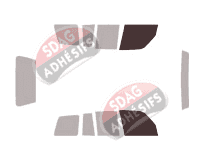 Gabarit vitrage - kit vitres avant - Toyota RAV4 (1) 5 portes (1994 - 2000)