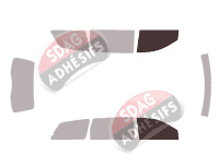 Gabarit vitrage - kit vitres avant - Toyota Sienna (2) 5 portes (2003 - 2009)