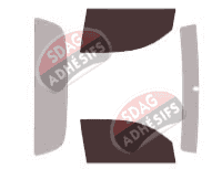 Gabarit vitrage - kit vitres avant - Toyota Tacoma (2) Pick-up 2 portes (2005 - 2015)