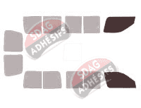 Gabarit vitrage - kit vitres avant - Toyota Hiace (4) 5 portes (1995 - 2006)