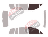 Gabarit vitrage - kit vitres avant - Volkswagen Touran (1) 5 portes (2002 - 2010) Gabarit vitrage - kit vitres avant - Volkswagen Touran (1) 5 portes (2002 - 2010)