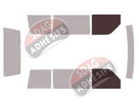 Gabarit vitrage - kit vitres avant - Chevrolet Astro Cargo Van 5 portes (1985 - 2005)