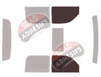 Gabarit vitrage - kit vitres avant - Chevrolet Avalanche 4 portes (2001 - 2006)