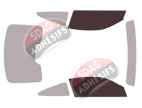 Gabarit vitrage - kit vitres avant - Bmw Serie 4 / i4 (2) Coupé 2 portes (depuis 2020)