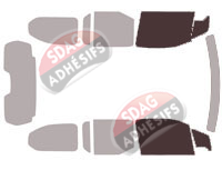 Gabarit vitrage - kit vitres avant - Citroën Berlingo (3) Long 4-5 portes (depuis 2018)