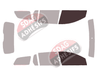 Gabarit vitrage - kit vitres avant - Renault Logan (2) MCV Break 5 portes (2013 - 2020)