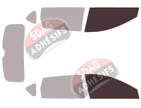 Gabarit vitrage - kit vitres avant - Dongfeng MX5 5 portes (2016 - 2017)