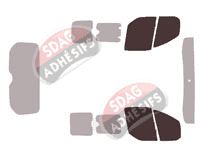 Gabarit vitrage - kit vitres avant - Ford Custom Transit (1) Utilitaire 4 portes (2014 - 2023) Gabarit vitrage - kit vitres avant - Ford Custom Transit (1) Utilitaire 4 portes (2014 - 2023)