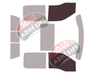 Gabarit vitrage - kit vitres avant - Ford F-Series (14) Super Crew Pick-up 4 portes (depuis 2021)