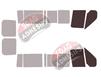 Gabarit vitrage - kit vitres avant - Ford Transit (4) Court 5/6 portes (2000 - 2013)