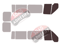 Gabarit vitrage - kit vitres avant - Ford Transit (4) Court 6 portes (2000 - 2013)