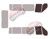 Gabarit vitrage - kit vitres avant - Ford Transit (4) Court 5 portes (2000 - 2013)