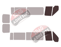 Gabarit vitrage - kit vitres avant - Ford Transit (4) Moyen 6 portes (2000 - 2013)