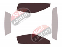 Gabarit vitrage - kit vitres avant - Ferrari F8 (1) Spider 2 portes (2019 - 2024)