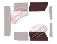 Gabarit vitrage - kit vitres avant - Gmc Hummer EV (1) Pick-up 4 portes (depuis 2022)