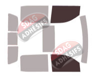 Gabarit vitrage - kit vitres avant - Gmc 2500-3500 Sierra (4) Crew Cab Pick-up 4 portes (2014 - 2019)