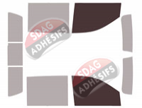 Gabarit vitrage - kit vitres avant - Gmc 2500-3500 Sierra (5) Crew Cab Pick-up 4 portes (depuis 2019)