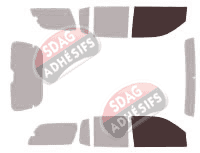 Gabarit vitrage - kit vitres avant - Isuzu Ascender Ext 5 portes (2003 - 2009)