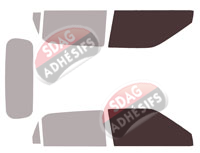 Gabarit vitrage - kit vitres avant - Kandi K27 (1) 5 portes (depuis 2020)