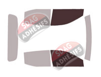 Gabarit vitrage - kit vitres avant - Ldv T60 (1) Pick-up 4 portes (depuis 2021) Gabarit vitrage - kit vitres avant - Ldv T60 (1) Pick-up 4 portes (depuis 2021)