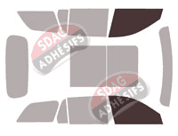 Gabarit vitrage - kit vitres avant - Lincoln Aviator (2) 5 portes (depuis 2019)